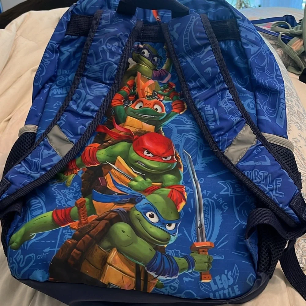 Ninja Turtle Backpack Pizza Rules with FREE NINJA TURTLE PLUSH